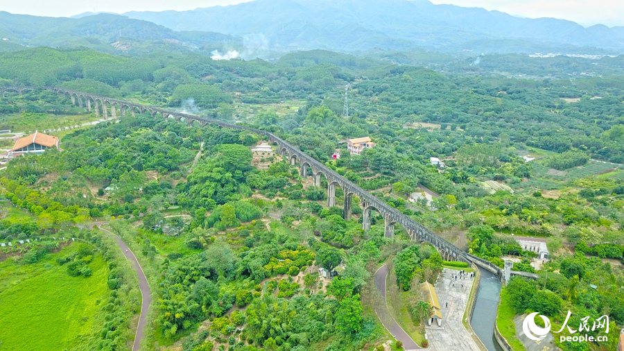 俯瞰“天河”——向东渠。人民网 李昌乾摄